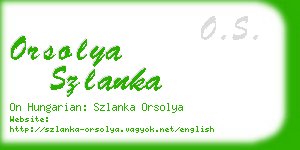 orsolya szlanka business card